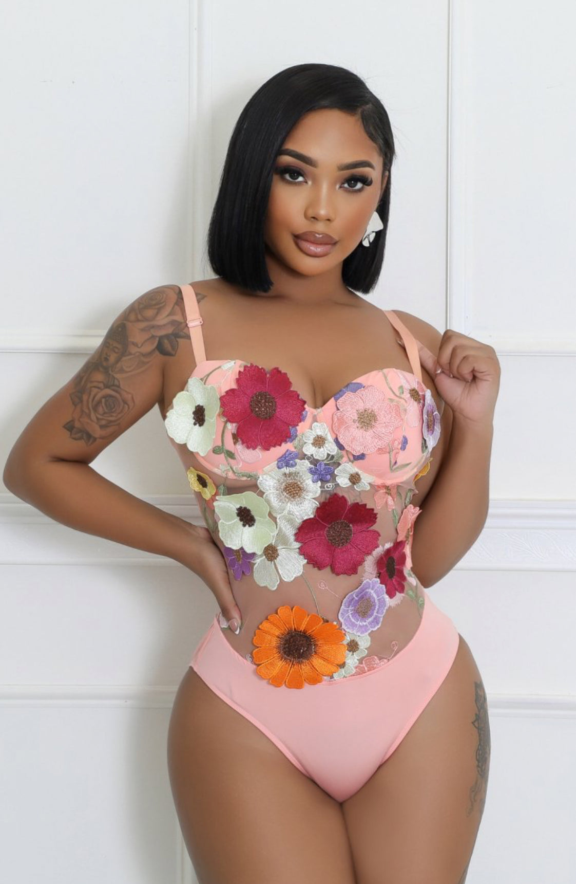 Seductive Petals Bodysuit