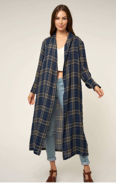 Plaid Duster Top