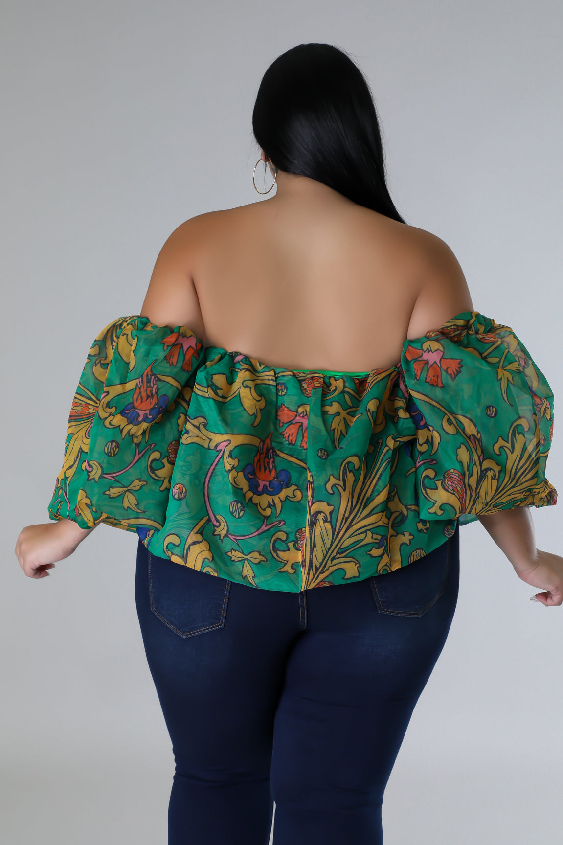 Multi-Colored Flower Babe Top