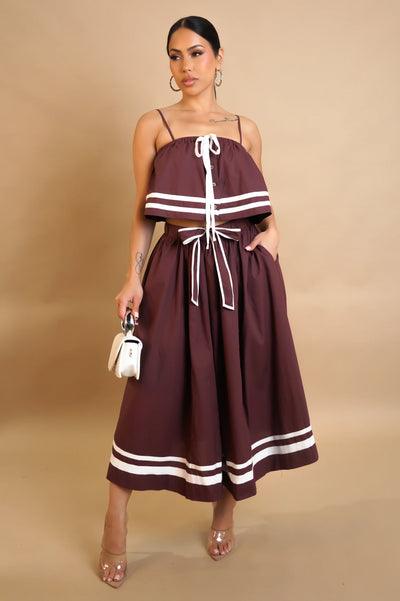 Vee Glam Skirt 	Set
