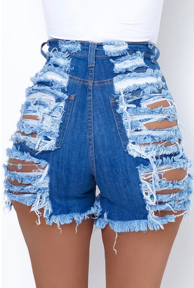 Cut It Out Denim Shorts